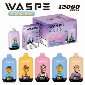 Snelle verzending naar de VS Europa waspe vape 12000 elektronische sigaar wespe 12K soezen digitale schermdoos vape diposable bar 10K 15K soezen vaper pod