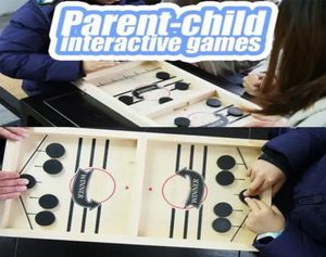 Fast Sling Puck Game Pacy Racked Wooden Table Hockey Winner Games Interactive Chess Toys Desktop Funny Battle Board Game8942797
