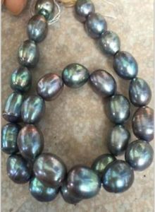 Rapide stnning 1012mm tahitien baroque noir vert gris perle perles en vrac 18 pouces 5828871