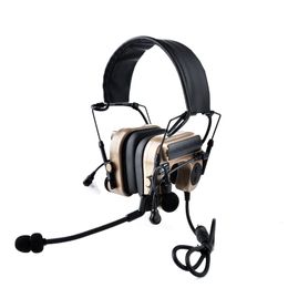 Auriculares con reducción de ruido y captación de comunicación táctica rápida con audífonos de diadema y guía de estilo de casco C4 Sodalam Comtac2