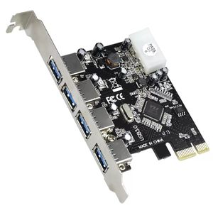 Snelle USB 3.0 PCI-E PCIE 4 Ports Express Expansion Card Adapter