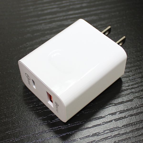 Cargador de teléfono de viaje rápido de pared carga rápida QC 3,0 USB PD18W tipo C enchufe UE/EE. UU./Reino Unido adaptador portátil Universal para teléfono móvil