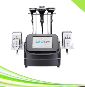 Vet Cavitatie Laser Lipo Slankmachine Zwart draagbare spa Salon 6 in 1 Lipolaser lichaam beeldhouwen RF huidverstrimpende apparaat kont vacuüm cavitatiesysteem