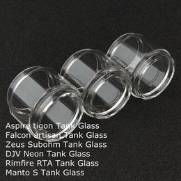 Vet verlengen Pyrex Bubble vervangende lamp glazen buis voor Tigon Falcon Artisan Zeus Sub Ohm DJV Neon Rimfire RTA Manto S Tank DHL