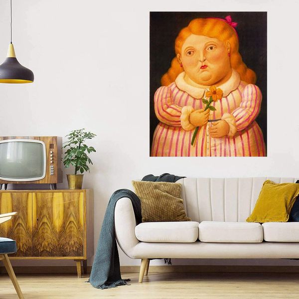 Fat Girl d'énorme peinture à l'huile sur toile Accueil Decor Araché / HD Imprimer Art Art Pictures personnalisation est acceptable 21062827