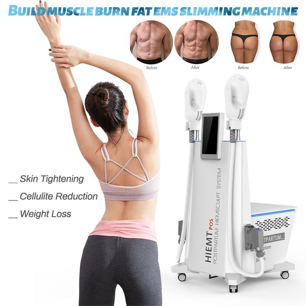 Pérdida de grasa Estimulador Músculo Body Body Slimming Hiemt Emslim Machine con 2 asas y asiento