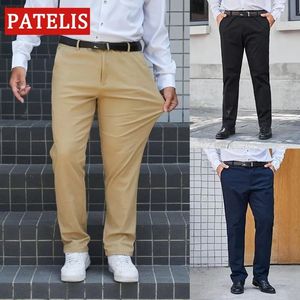 Pantalon de coton gras et taille de pantalon décontracté taille 30-50 pantalon kaki noir tissu tissu 240518