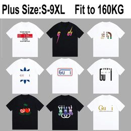 Hombres gordos Camisetas para hombre para mujer Camisetas de diseñador Camiseta estampada Camisetas casuales de algodón Camisetas de manga corta S-9XL 6XL 7XL 8XL 9XL