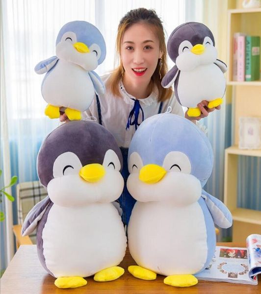 Gros pingouin poupée mignon doux en coton en peluche jouet ductile sommeil oreiller enfants 039s jouets garçon et fille cadeau d'anniversaire lit canapé dec6392344