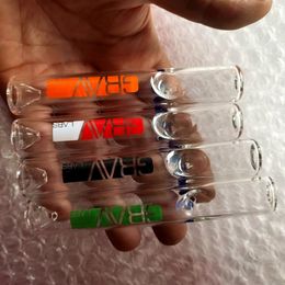 Tubo de vidrio grueso Pyrex OG de 4,7 pulgadas Tubos de un bateador Filtros de apisonadora Accesorios para fumar Soporte para cachimba para tabaco Hierba seca Quemador de aceite Dab Rig