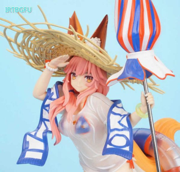 FateExtra Order Caster Lancer Tamamo Tamamo No Mae Fox Girl Wear Casualuit Swimsuit Anime Figura Figura Acción Toy Pvc Model Collection Q2323553