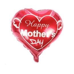 Vader en moeder Love Heart Shape Ballonnen Happy Mother's Day Aluminium Foil Balloon Moeder Festival Globol Balloons247T