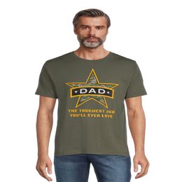 T-shirt graphique pour hommes Big Men s Army Dad pour la fête des pères, taille S-3XL