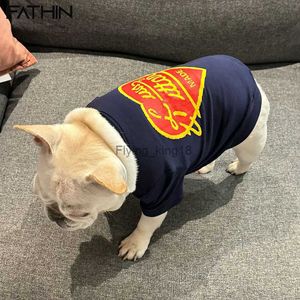 Fathin Pet Fashion Brand Clothing Camiseta Pequeño perrito Cat Bulldog French Corgi Schnauzer Puppy All Seasons HKD230812