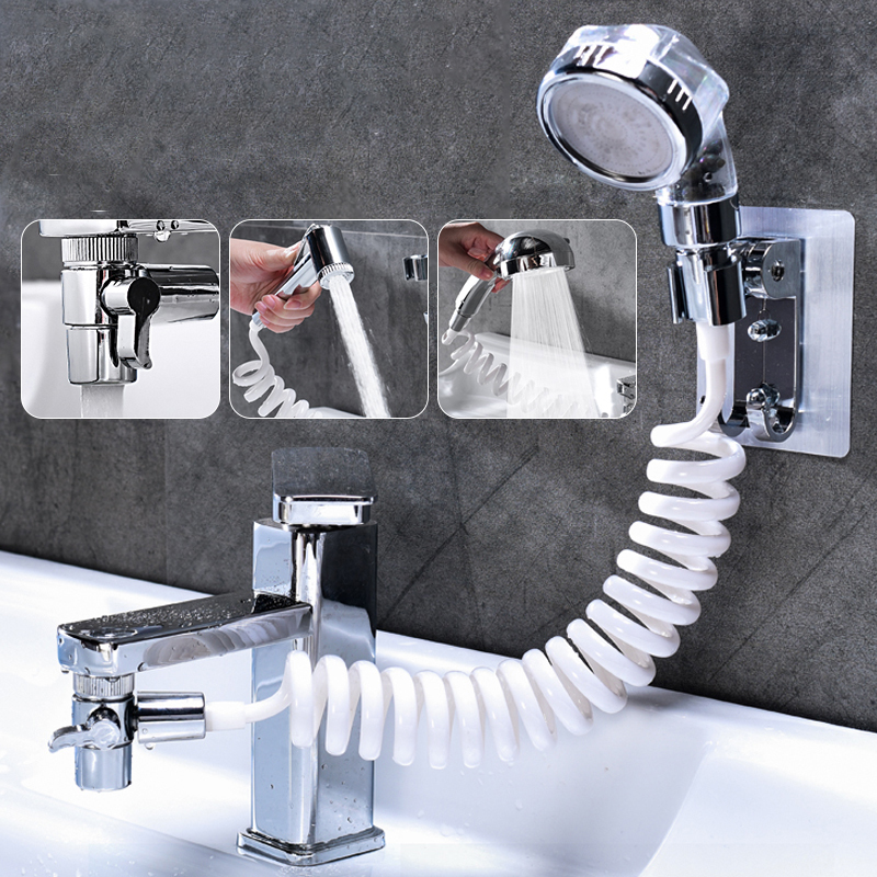 Faucet External Shower Head Filter Hand Toilet Faucet Flexible Suit Portable Wash Hair House Kitchen Sink Faucet Water Saving 2103224b