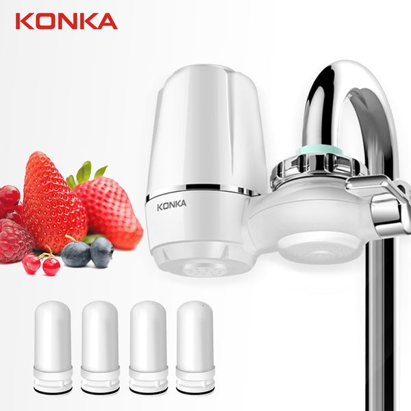 Filtres à eau de robinet KONKA 14pc filtre purificateur d'eau du robinet lavable remplacement robinet de cuisine longue durée filtre en céramique neuf étapes propre 230628