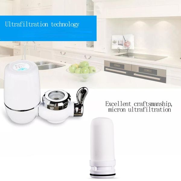 Purificateur d'eau du robinet avec cartouche de filtre en céramique lavable filtre à eau du robinet pour la cuisine ménage