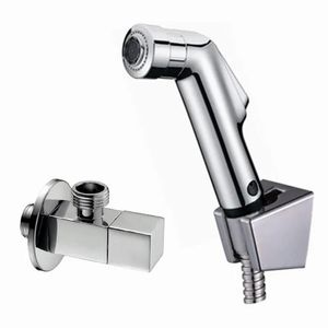 Robinets en laiton cuivre vanne d'angle salle de bains pulvérisateur ABS douche à main et support avec bidet de toilette shattaf spray ensemble de douche de toilette BD111