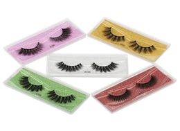 Faux 3D Mink Fals Natural Faux Cils faits à la main Curly Lash Fellash Extension Makeup Dramatic Lash 5 Colors Whole3514618