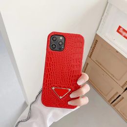 Funda para iPhone 12 14 Plus Pro Max Fundas para teléfonos celulares de diseño Apple 13 11 XR XS 6 7 8 Fundas de cuero de imitación de cocodrilo de moda de lujo Fundas Movil Rosa Custodia Verde Negro Rojo