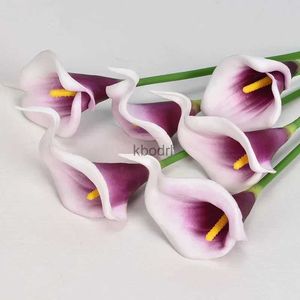 Kunstbloemen Groen 1/3 stuks Real Touch Calla Lelie Kunstbloemen Calla Lelie Boeket voor Bruidsboeket Bruidshuis Bloem Kunstmatige Decoratie YQ240125