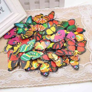 Faux Floral Greenery 10 stks PVC Magnet Butterfly Wall Stickers koelkast stickers kinderdagverblijf decoratie schattig diy creatieve vlinder J220906