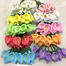 Faux Floral Greenery 123672144pcs Simulatie Bladaccessoires Mini Plant Simulatie Bloem calla lily Pe Small Lily Creative Accessoire Bloem J220906