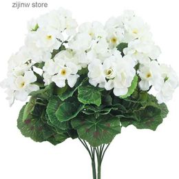 Faux Floral Verdure 1 Pc Begonia fleur Plantes artificielles pour mariage bouquet de mariée maison jardin extérieur bonsaï décoration bricolage couronnes de Noël vase Y240322