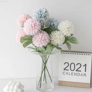 Faux bloemen groen 2 kopjes zijde Dandelion bloembal nep planten bruiloft arrangement kunstmatige paardenbloem bloemen centerpieces woonkamer decor j220906