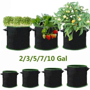 Faux Floral Greenery 235710Gallon Garden Flower Plants Bolsas de cultivo Plantas Patata Tomate Tela Bolsas de contenedores para el hogar Cultivo de vegetales Bolsa de macetas J220906