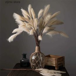 Faux Floral Verdure 31 / 80cm Artificielle Pampas Herbe Décoration Fleurs Soie Roseau Herbe Fausse Plante pour Vase Boho Maison Chambre Fête Décoration De Mariage Y240322