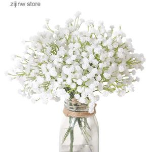 Kunstbloemen Groen 3PCS Babys Breath Kunstbloemen Nepbloemen Gypsophila Wit DIY Bloemenboeket Arrangement Bruiloft Home Decor Accessoires Y240322