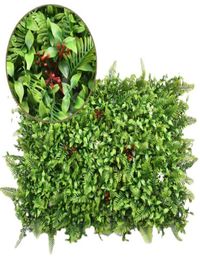 Faux Floral Verdure 40 60 CM Plante Artificielle Fond Vert Décoration Murale En Plastique Tapis Extérieur Pelouse Panneau Mural Jardin Simulé G4900370