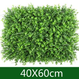 Faux Floral Greenery 40X60 cm Artificial Eucalyptus Plants Lawn High Density Simulation Grass Mat Carpet Home Garden Hotel Wedding Wall Decoration J220906