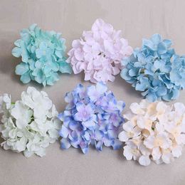 Faux Floral Verdure 50 pcsparty 16 cm Décoration De Mariage Fleur D'hortensia Artificielle DIY Fleur Mur Arc Fond Faux Fleurs Articles De Fête J220906