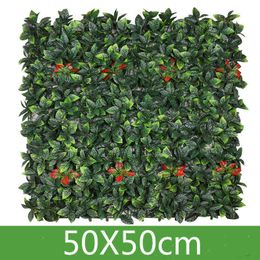 Faux Floral Verdure 50X50 cm Plantes Artificielles Pelouse Simulation Herbe Tapis Tapis Maison Jardin Cour Balcon Clôture Décoration Faux Plantes cesped J220906