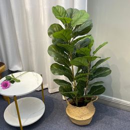 Faux bloemen groen 63in nepplanten grote tropische kunstmatige ficus boom tak real touch banyan boom nep palmbladeren voor huizen tuinwinkel decor 230812