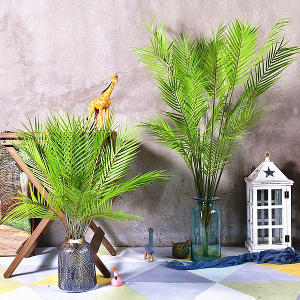 Faux verdure florale 70 125 cm artificielle grand palmier rare vert plantes tropicales réalistes intérieur en plastique faux arbre maison el décoration de Noël 230823