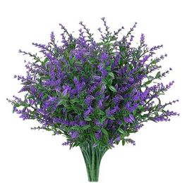 Faux bloemen groen kunstmatige bloem plastic lavendel nep plant bruiloft huis tuin decoratie bruids boeket fotografie props huishoudelijke producten j220906