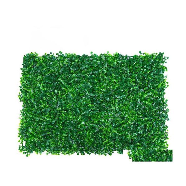 Faux Floral Verdure Gazon Artificiel Plante Panneaux De Pelouse Mur Clôture Maison Jardin Toile De Fond Décor Gazon Pour Chien Zone Pour Animaux De Compagnie Intérieur 40X60Cm Otek7