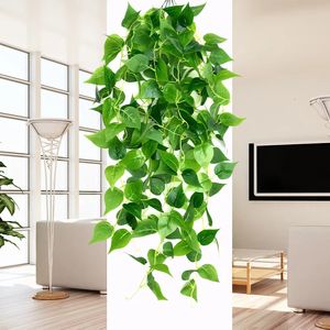 Guirlande de fausses feuilles de lierre artificiel de verdure florale de 105 cm de long, plante de trèfle pour arrangement floral pour bouquet de toile de fond à suspendre au mur 231127