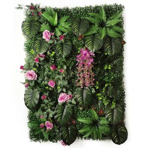 Fausse verdure florale plantes artificielles de l'herbe Panneau mural Boxwood Haid 15.74 pouces * 47,24 pouces fausses fausses herbiers mousse adaptés au jardin intérieur extérieur 230812