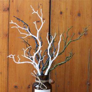 Faux Floral Greenery Plástico Artificial Rama Oscuridad Bruja Diy Asta Diadema Accesorios Cuernos Árbol Falso Bifurcado Blanco Navidad Decoración J220906