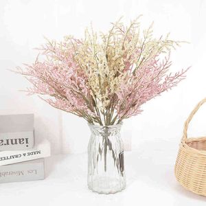 Faux Floral Greenery Baby Breath Gypsophila Flores artificiales Ramo de lavanda falsa Banquete de boda Flor de Navidad Pieza Jarrón para el hogar Decoración J220906