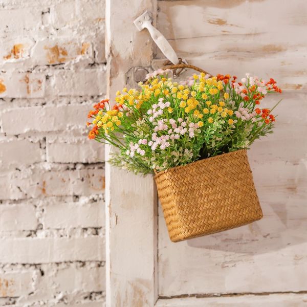 Faux Floral Greenery Green Plant Gypsophila Bouquet Fábrica de flores artificiales Flor falsa Venta al por mayor Decoración de la boda Ins J220906