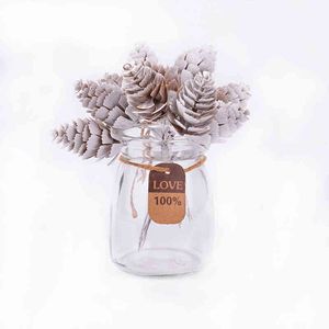 Faux Floral Verdure Cône de pin 610 pcs fleur artificielle ananas herbe artificielle Noël mariage décoration de la maison DIY scrapbook boîte-cadeau J220906