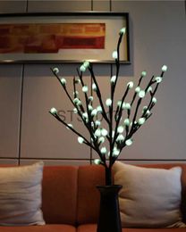 Faux Floral Greenery Shipping Pussy Willow Branch Light 20" 48LED Light Up Spring Pussy Willow Branch Christmas Home Party Wedding Holiday Deco x0629
