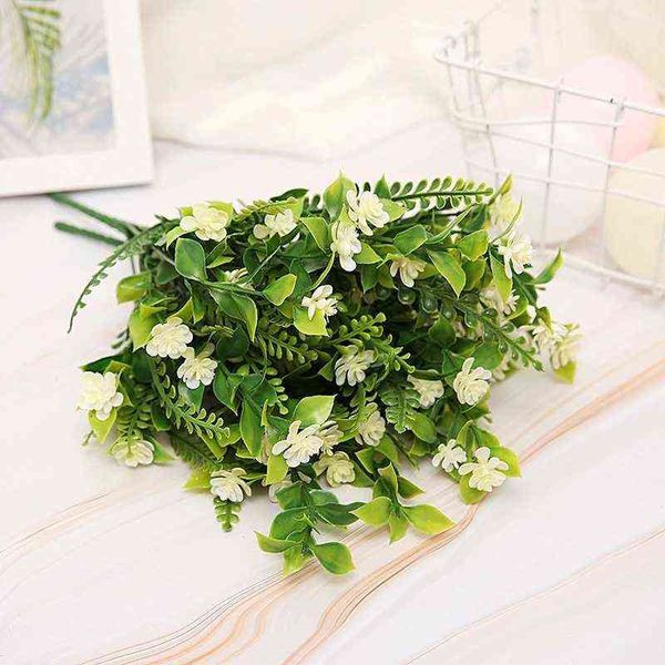 Faux Floral Verdure Simulation HeptaClaw Poignée En Plastique Faux Plante Maison Projet Meubles Table À Manger Restaurant Décoration Fleur En Gros J220906