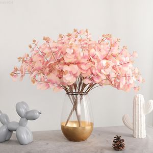 Faux Floral Verdure Simulation Mur Végétal Grande Poignée Livré En Plastique Eucalyptus Fleur Pièce Matériel Soft Gum Eucalyptus J220906