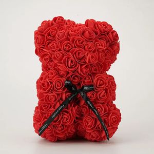 Faux Floral verdure cadeau saint valentin 25Cm rouge Rose ours en peluche savon mousse fleur artificielle Bea 230819